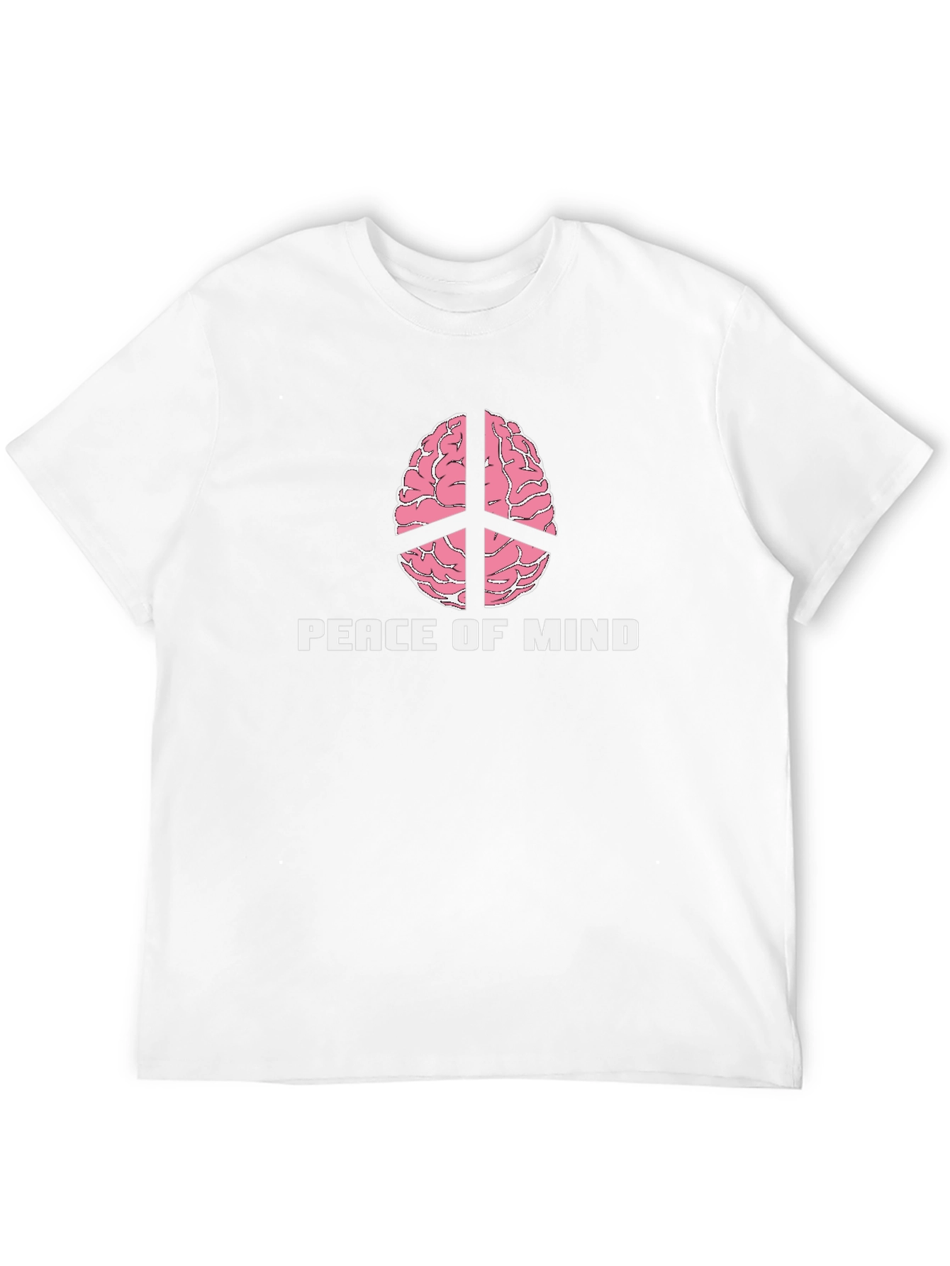 Peace of Mind Brain Peace Sign Graphic Tee