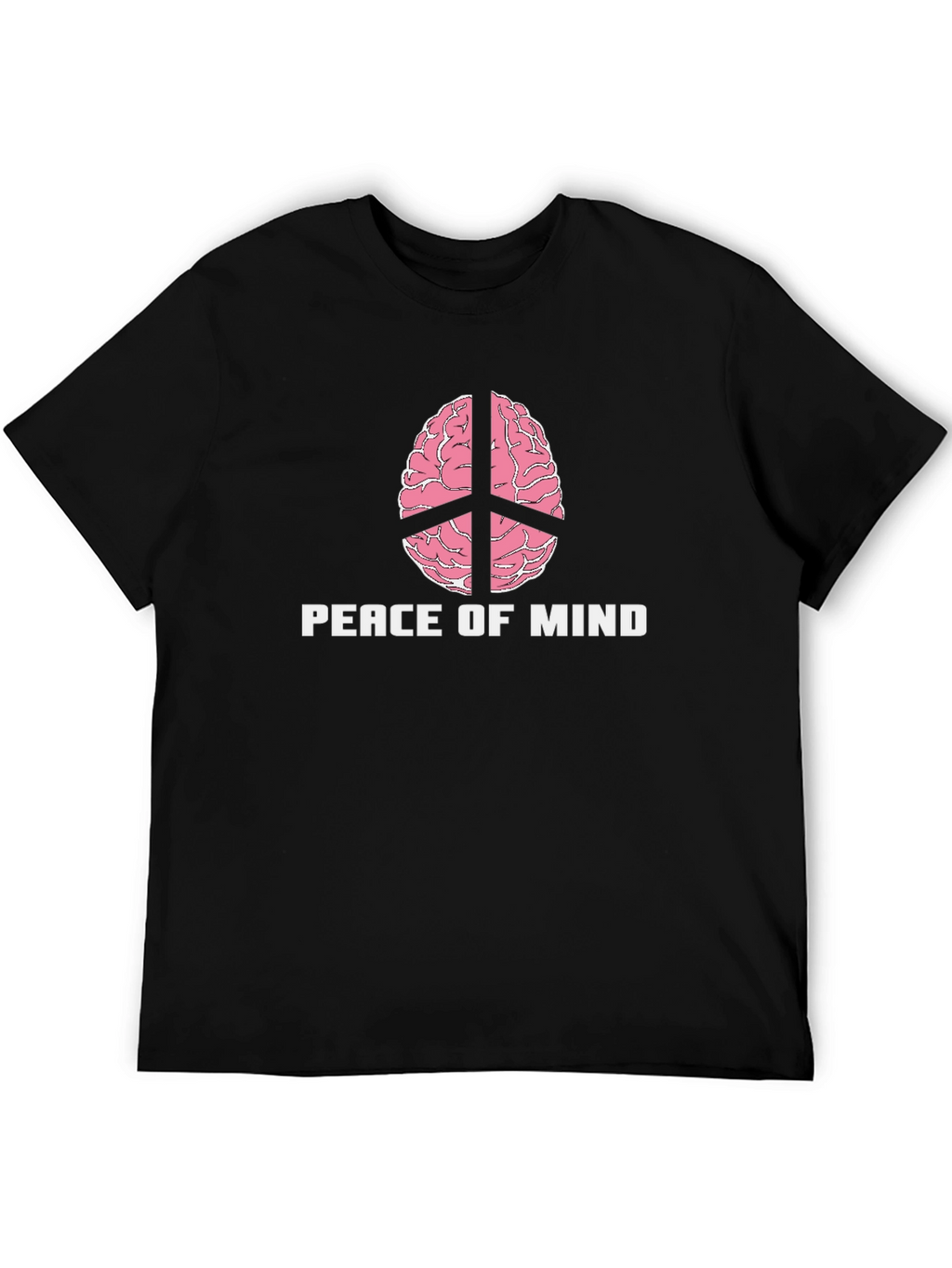 Peace of Mind Brain Peace Sign Graphic Tee