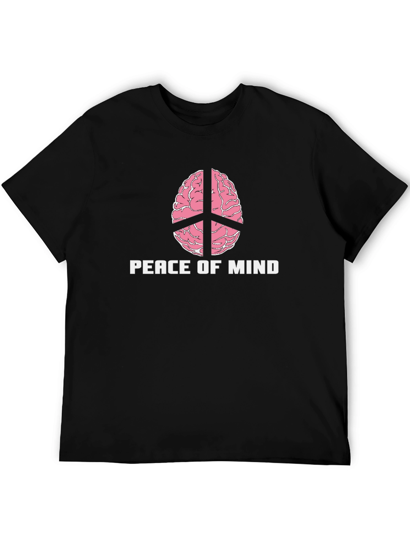 Peace of Mind Brain Peace Sign Graphic Tee