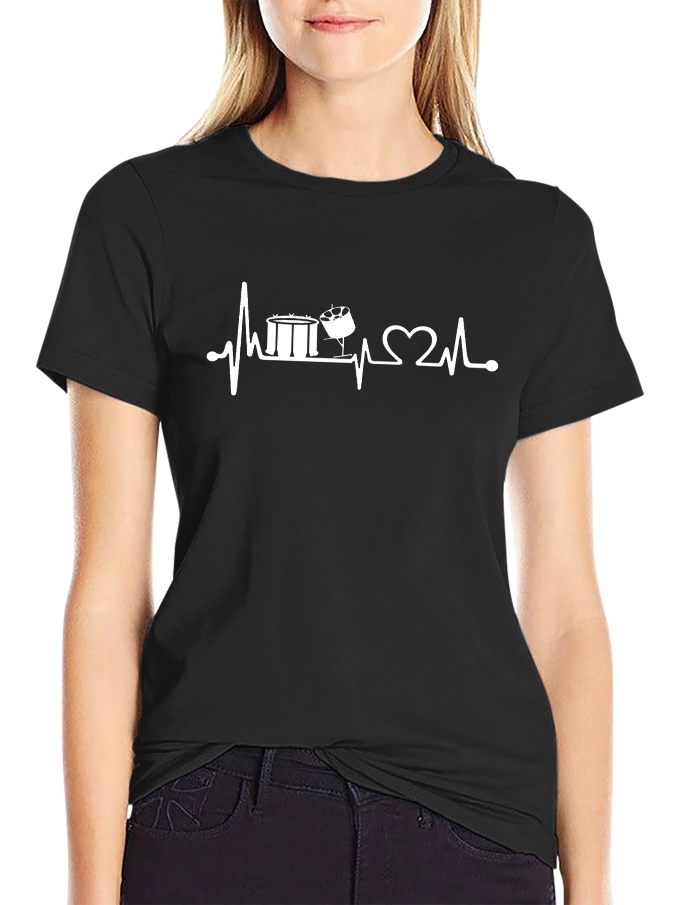 Drumming Heartbeat T-Shirt - Music Lover Tee