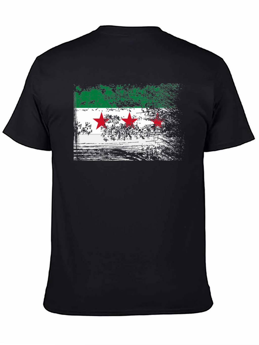 Syria Flag Graphic T-Shirt - Distressed Design