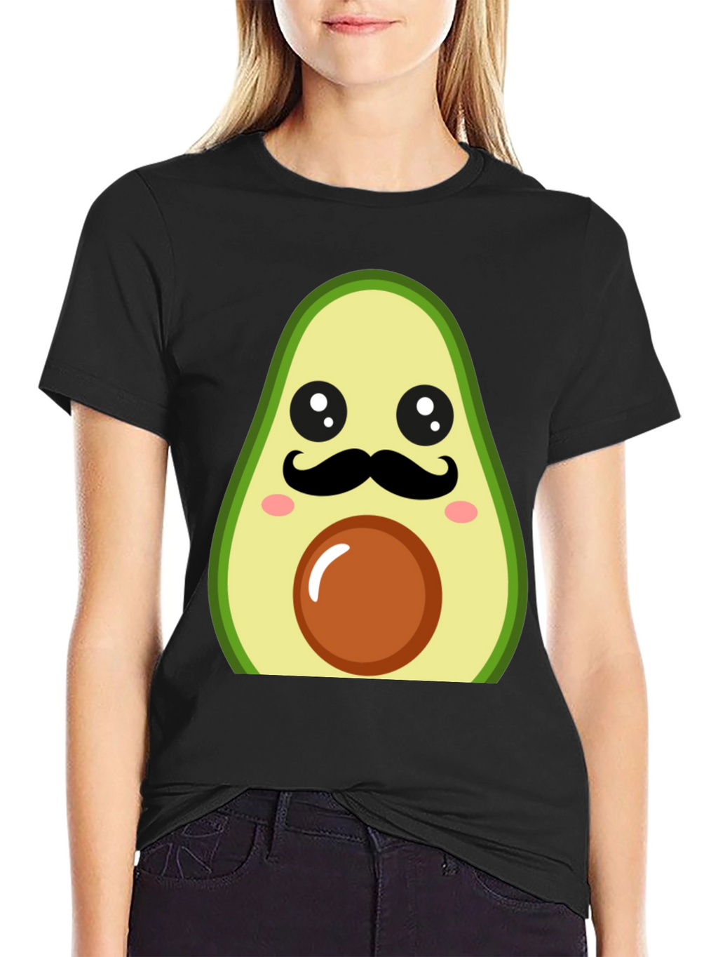 Funny Avocado Mustache T-Shirt