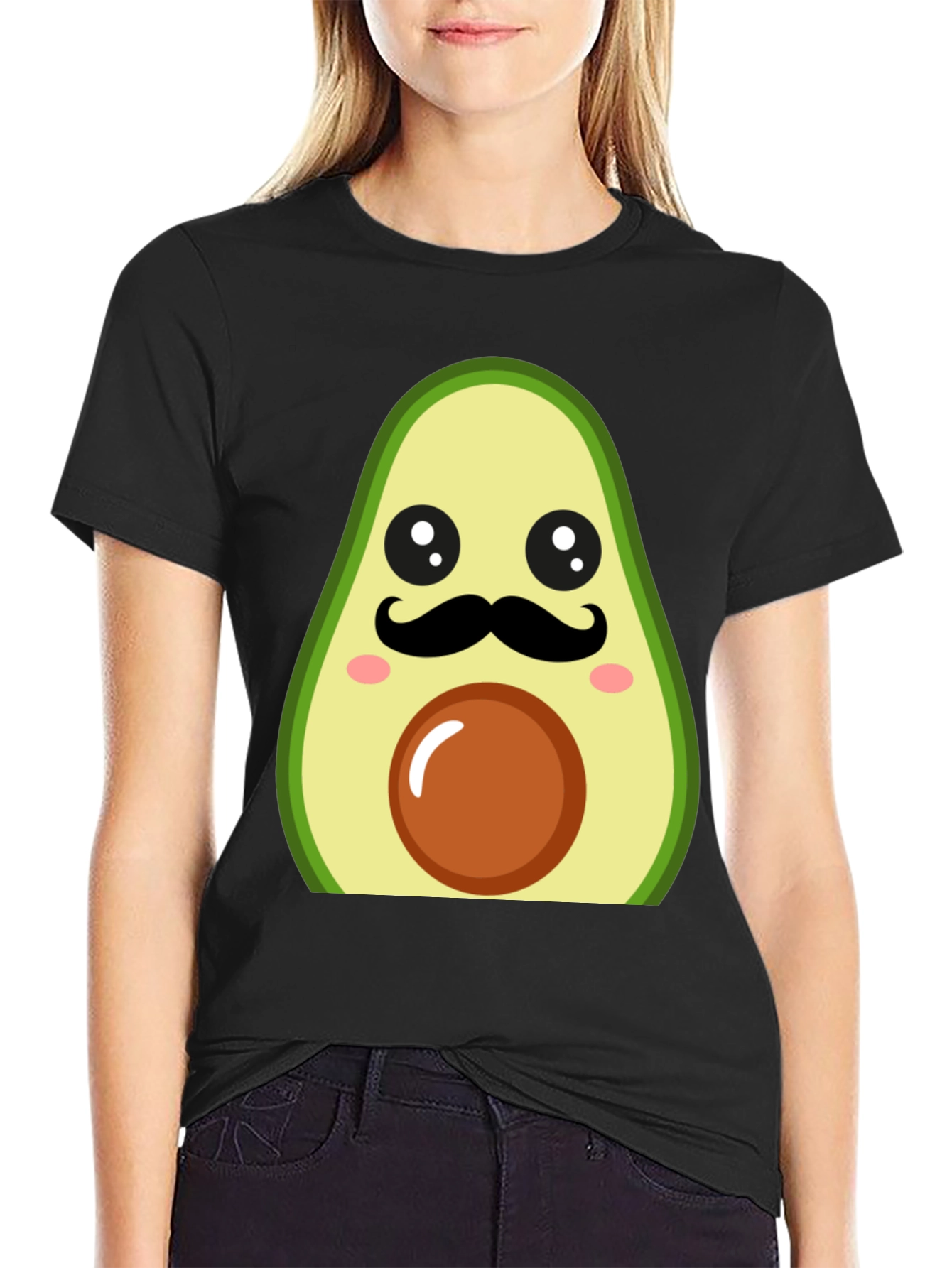 Funny Avocado Mustache T-Shirt