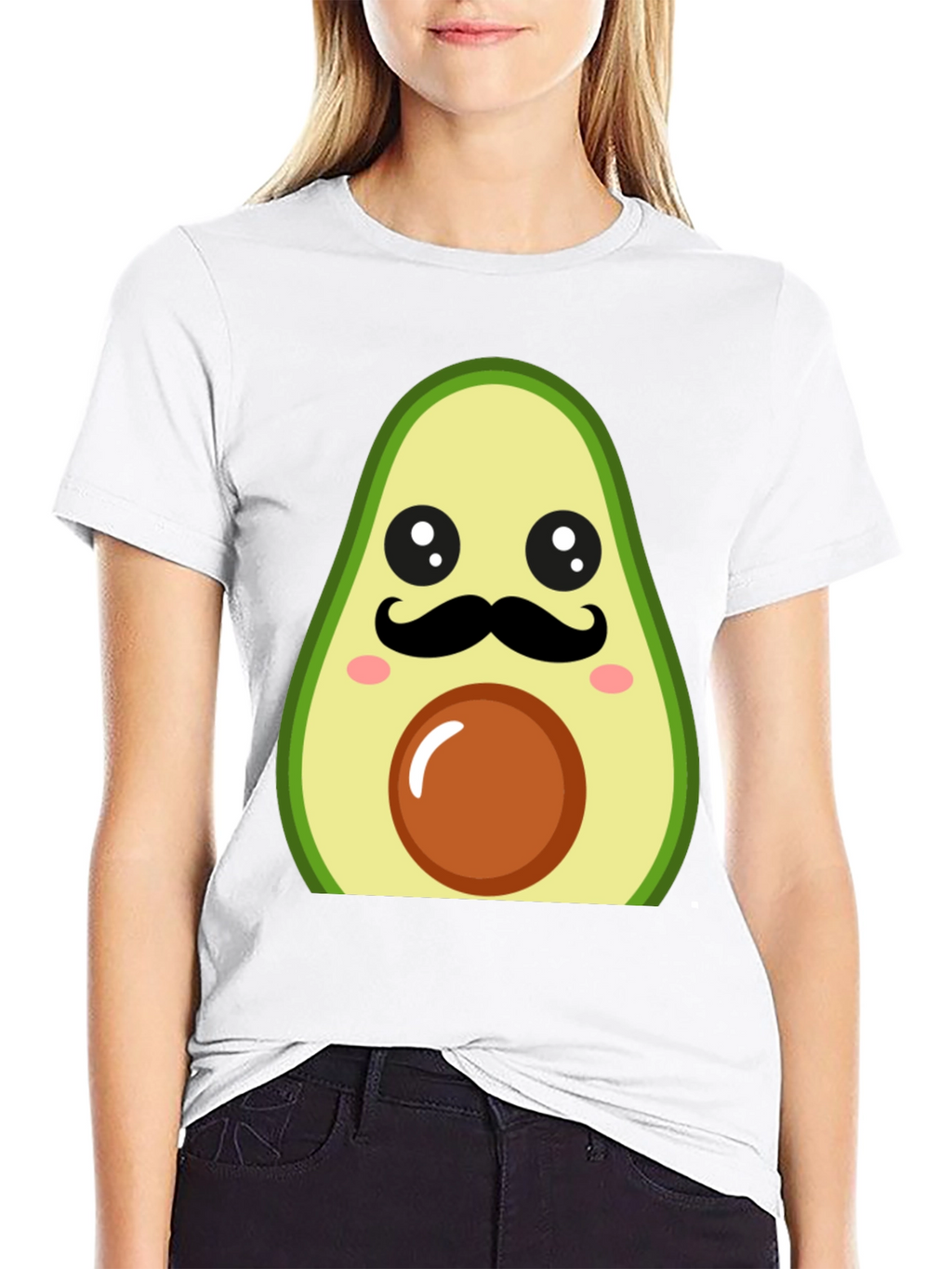 Funny Avocado Mustache T-Shirt