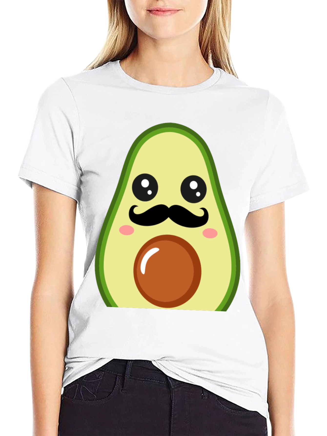 Funny Avocado Mustache T-Shirt