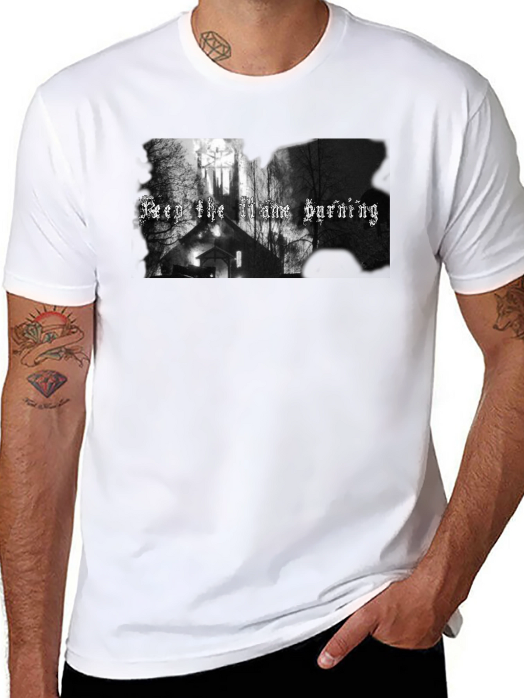 Keep the Flame Burning Gothic T-Shirt