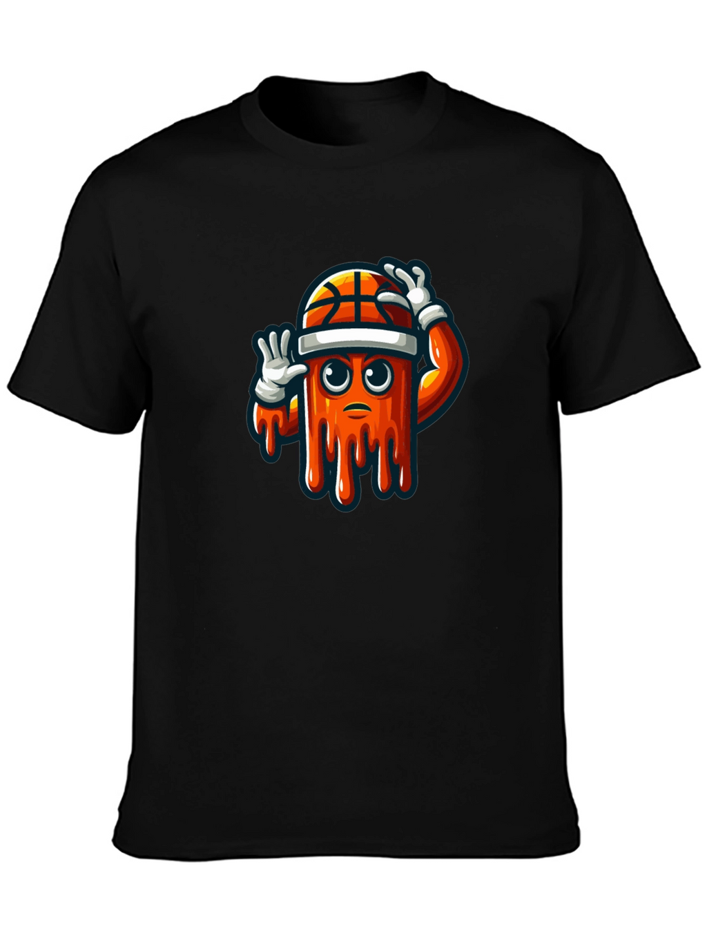 Mens Black Graphic Tee - Basketball Drip