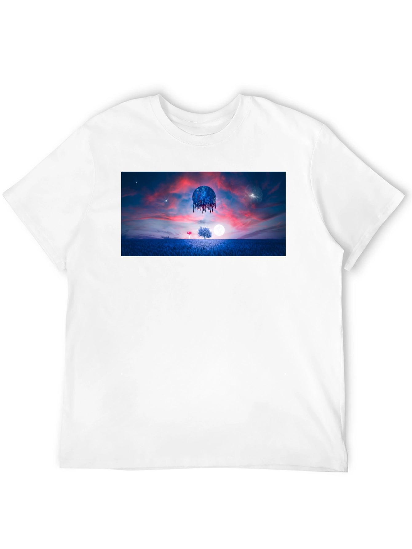 Surreal Landscape Graphic Tee - Black