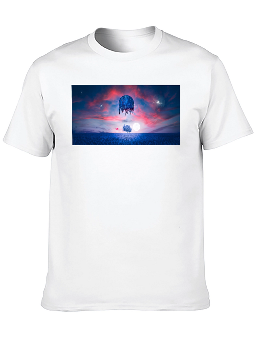 Surreal Landscape Graphic Tee - Black
