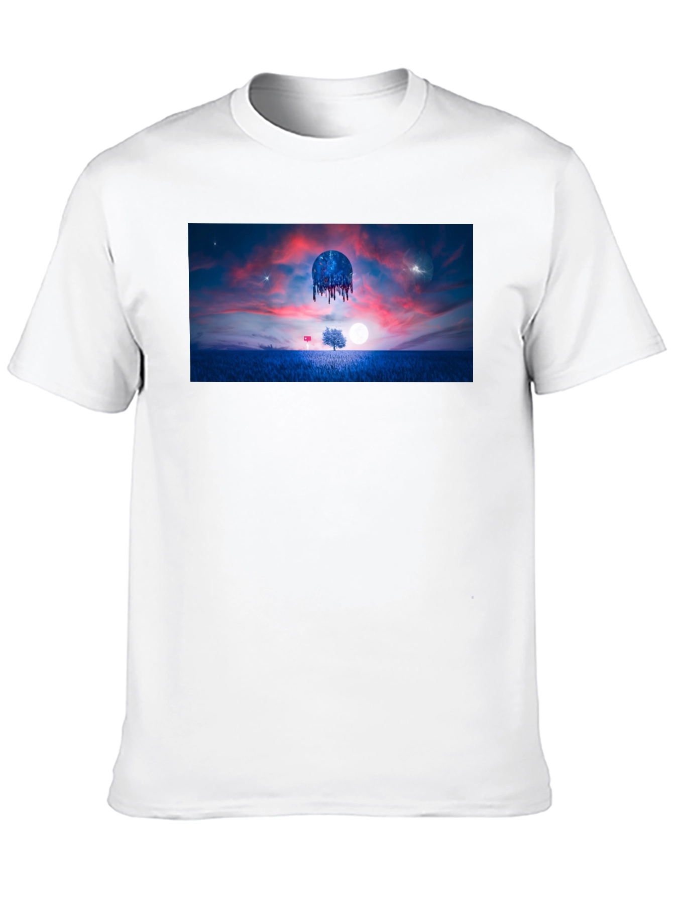 Surreal Landscape Graphic Tee - Black