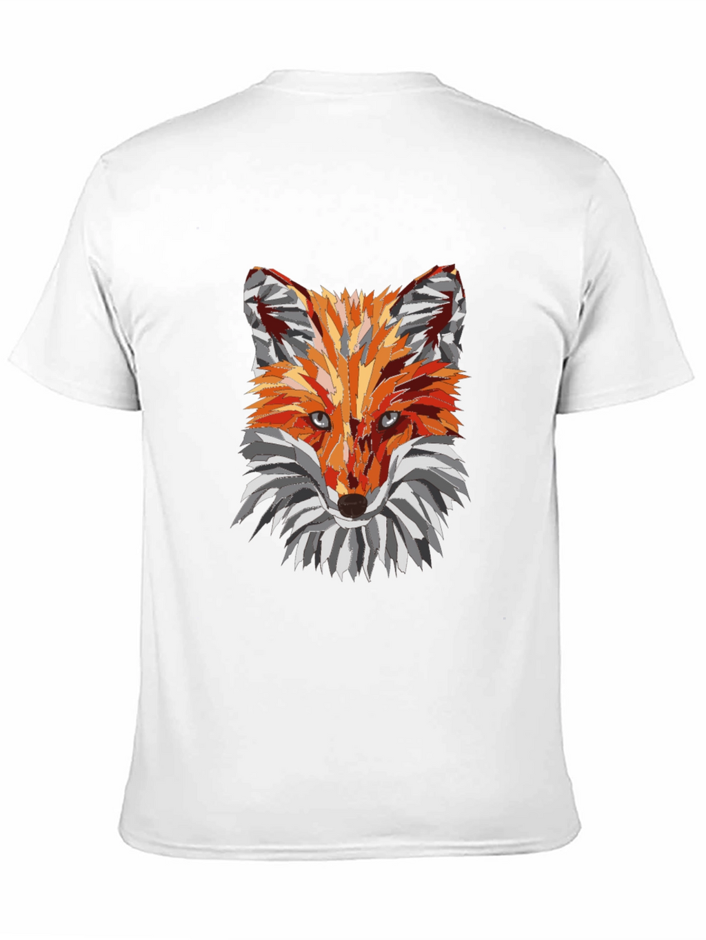 Geometric Fox Graphic Black T-Shirt
