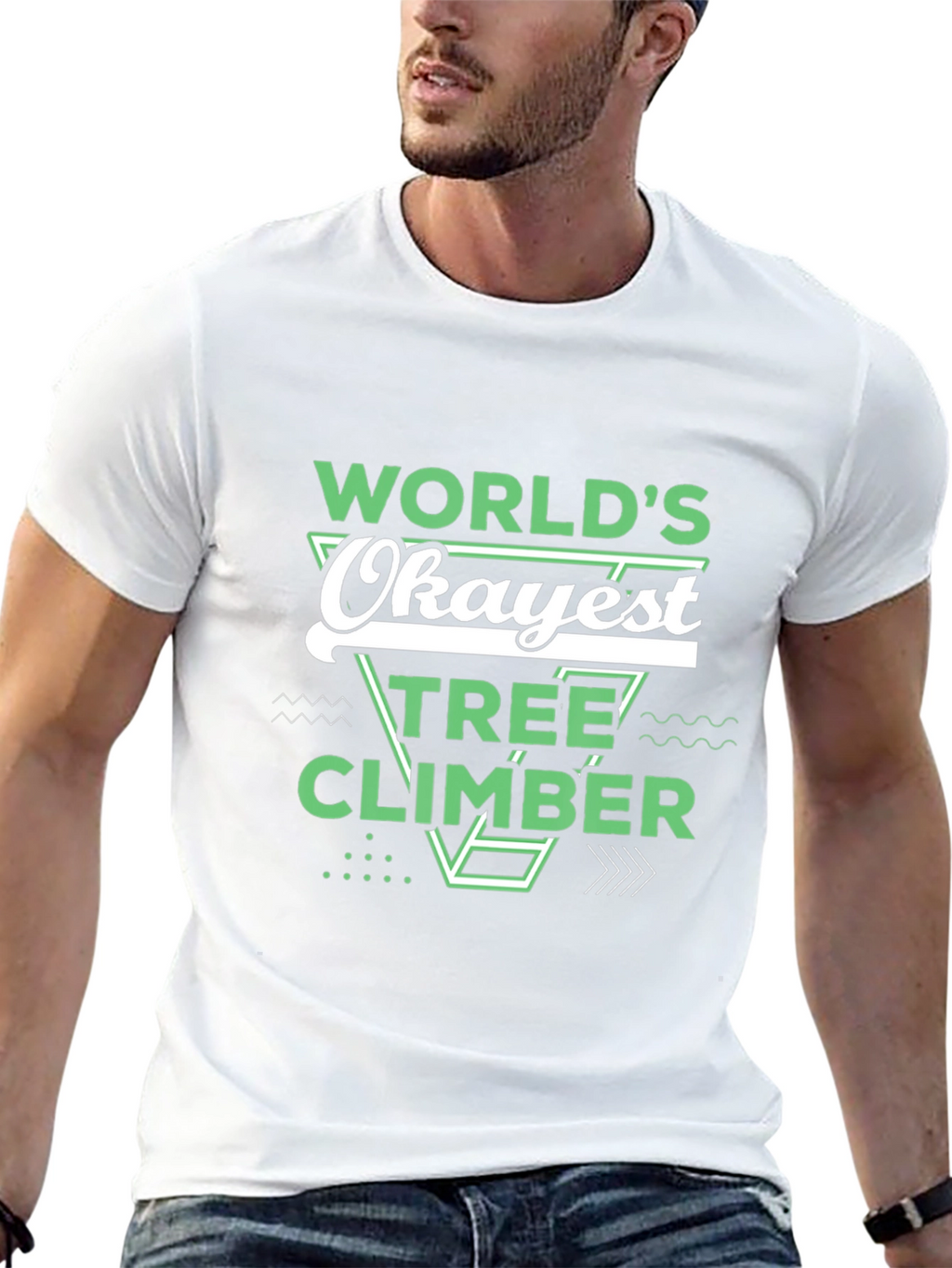 Worlds Okayest Tree Climber Black T-Shirt