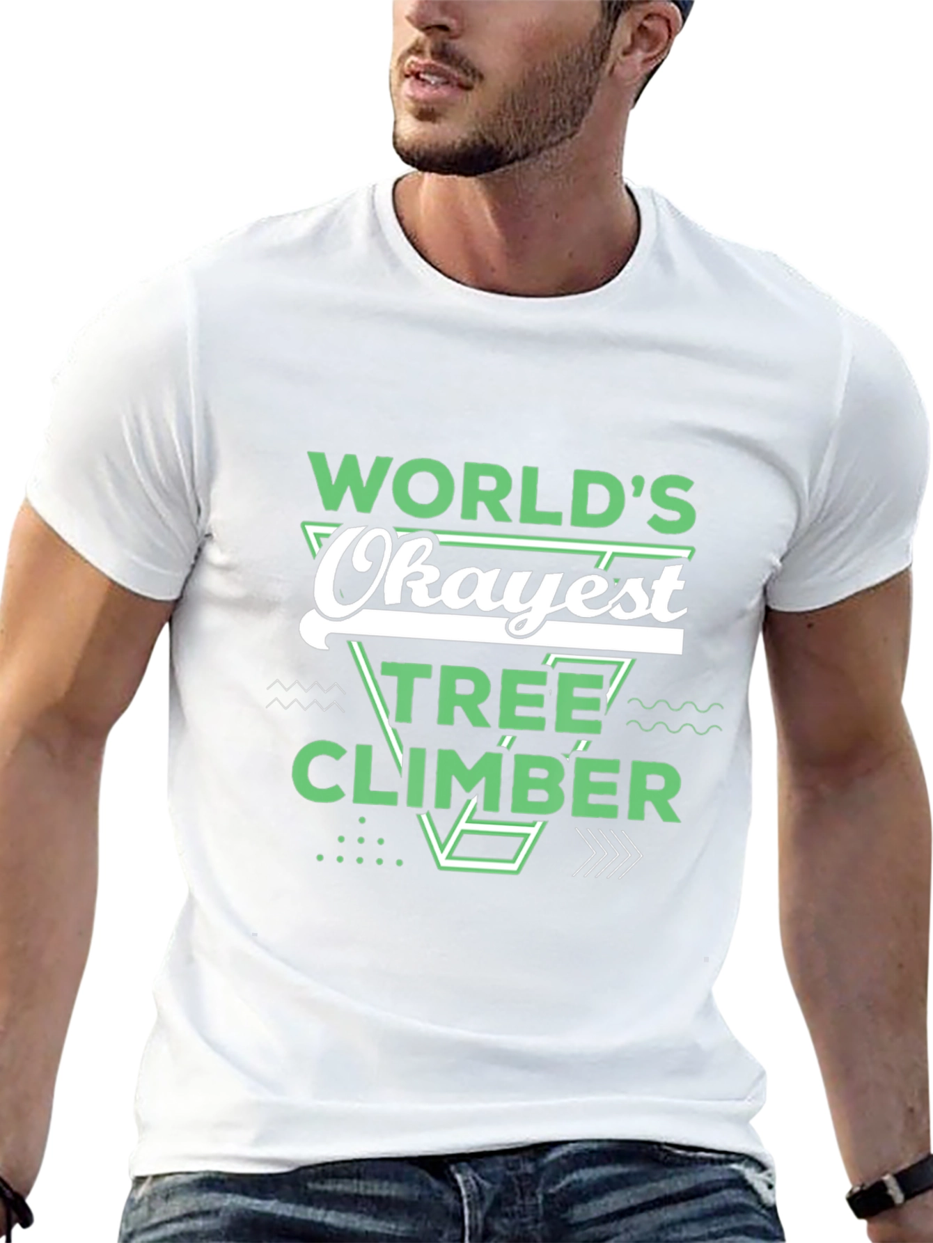 Worlds Okayest Tree Climber Black T-Shirt
