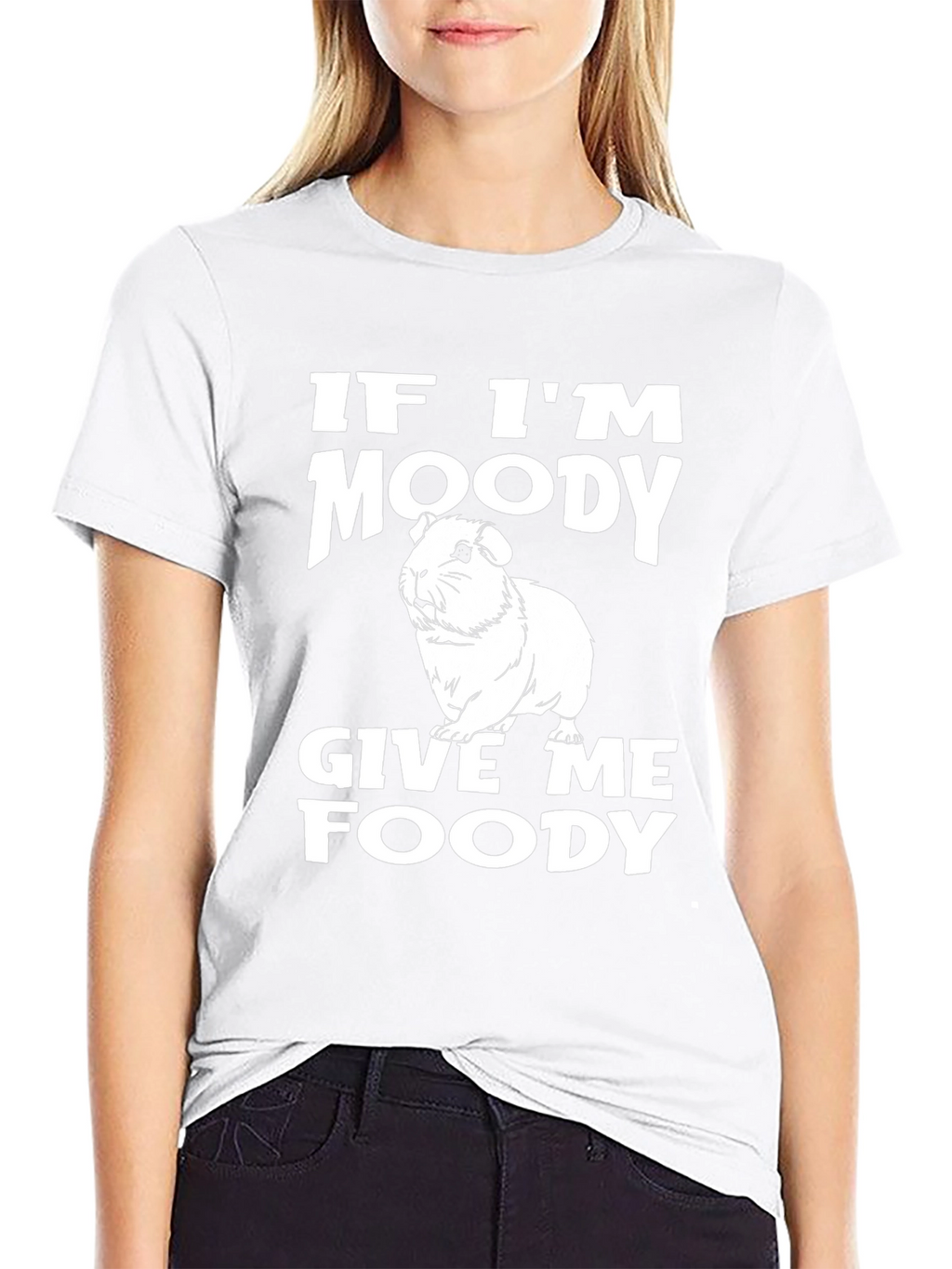 Moody Guinea Pig Funny Graphic T-Shirt