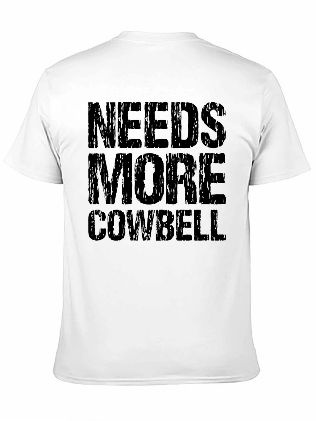 Needs More Cowbell Black Graphic T-Shirt