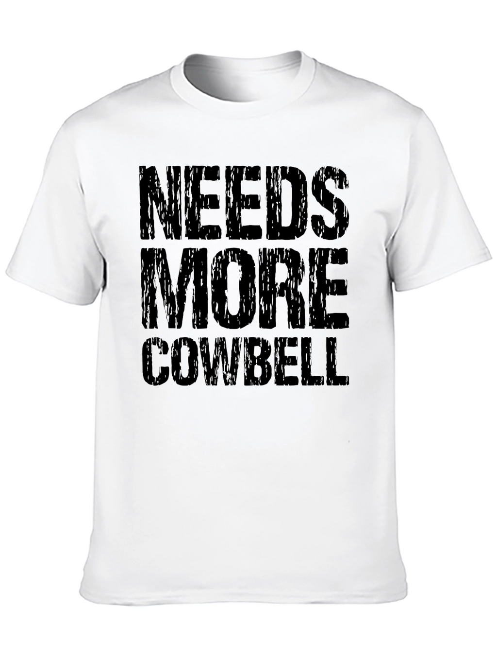 Needs More Cowbell Black Graphic T-Shirt