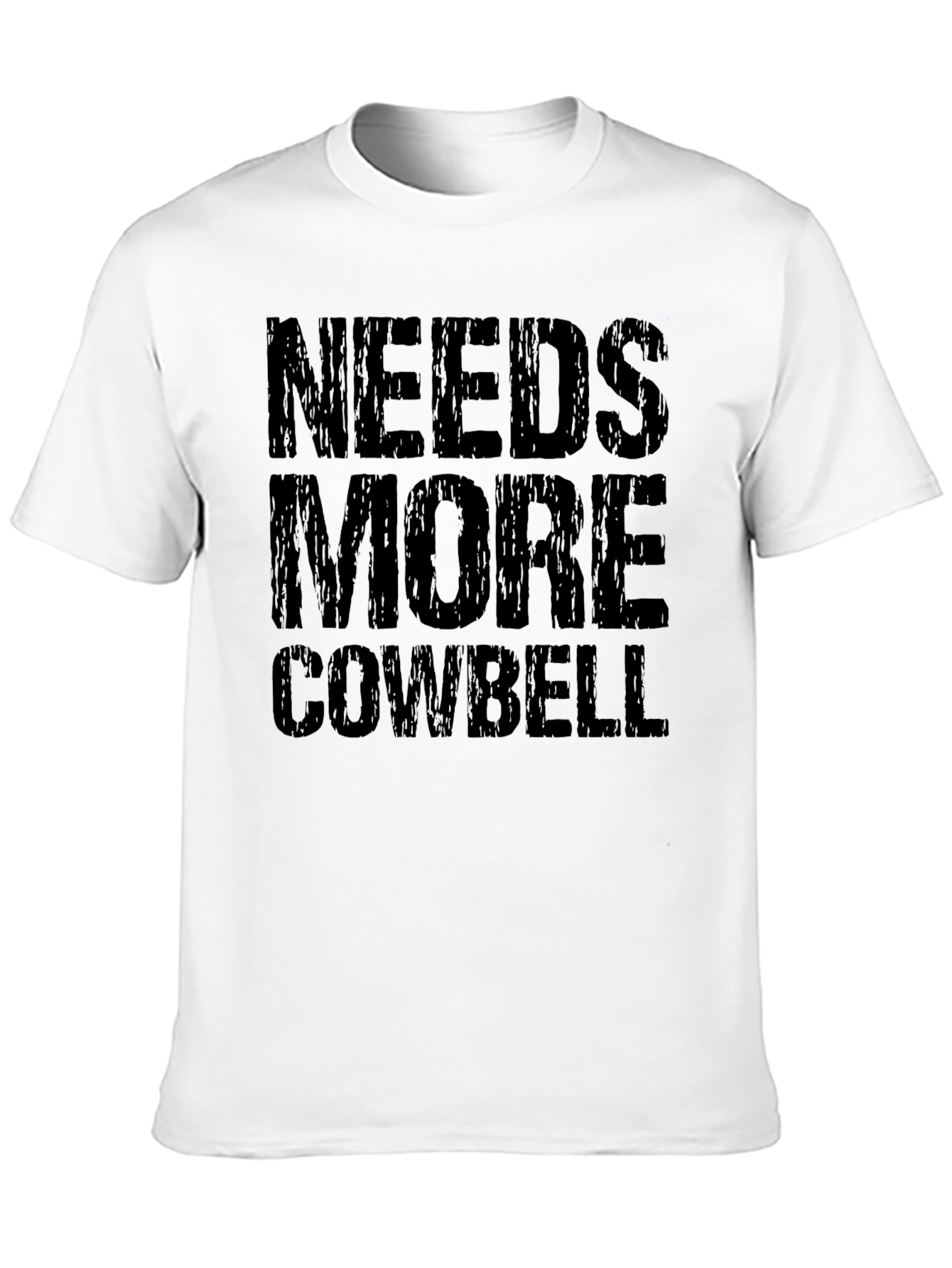 Needs More Cowbell Black Graphic T-Shirt