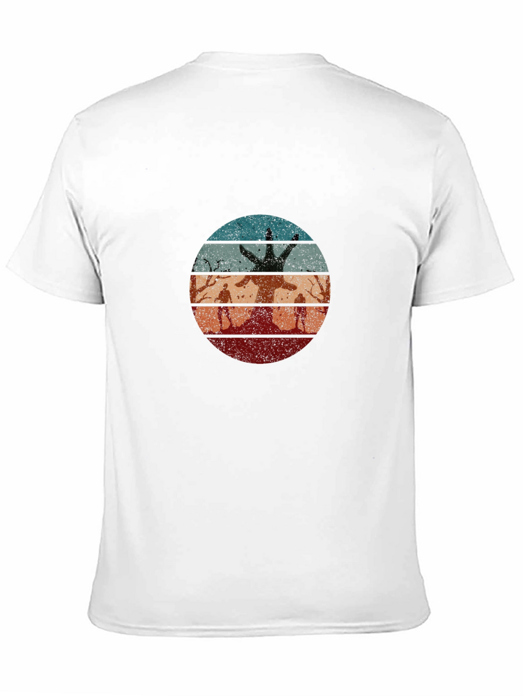 Retro Zombie Tree Graphic T-Shirt