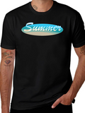 Summer Beach Vibe Black T-Shirt