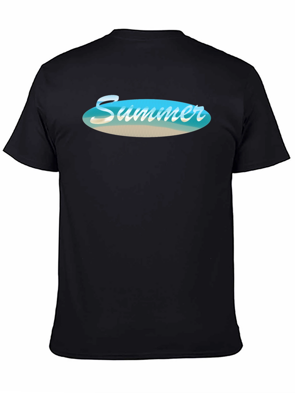Summer Beach Vibe Black T-Shirt
