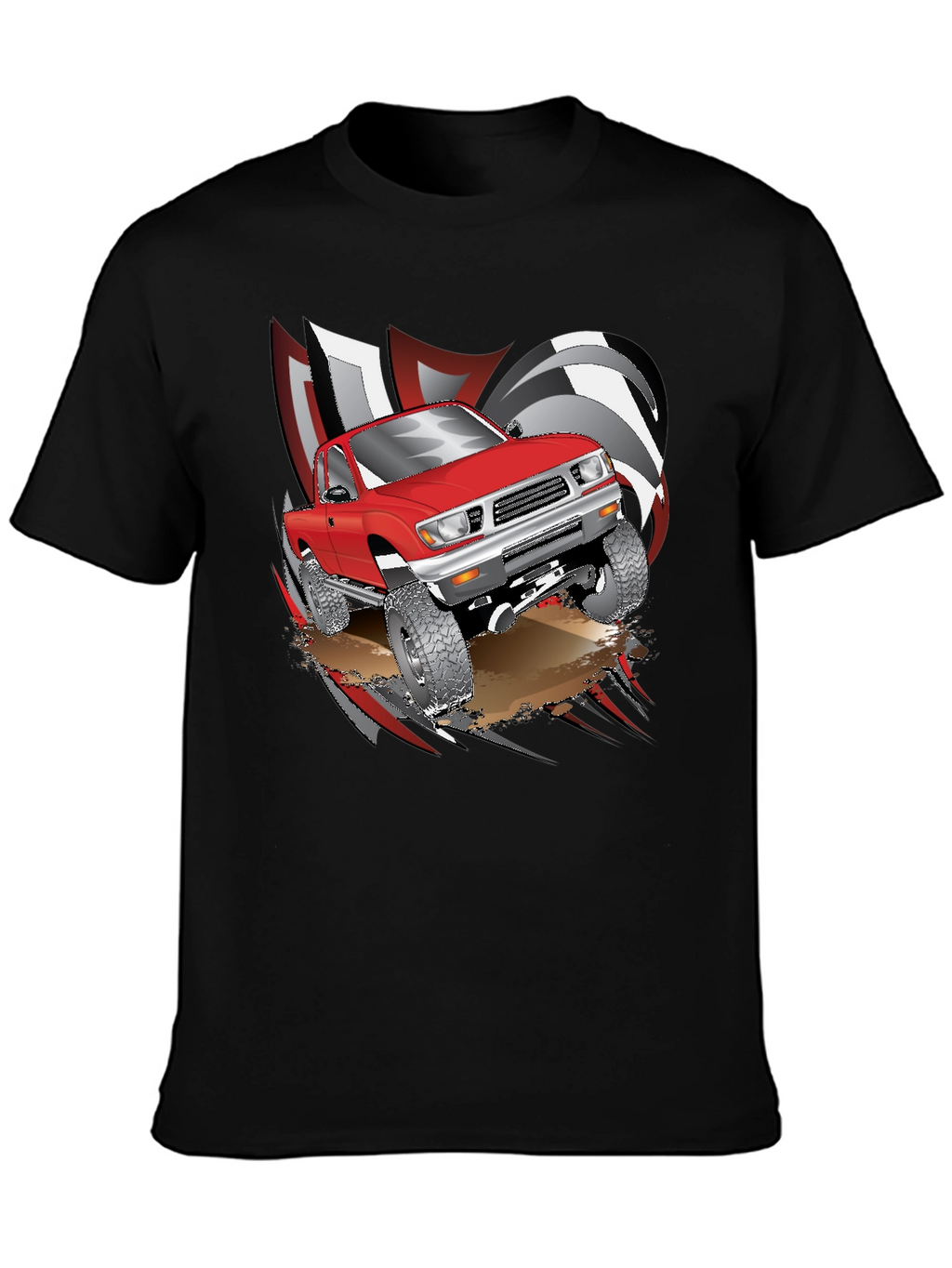 Red Truck Graphic T-Shirt - Off Road Design