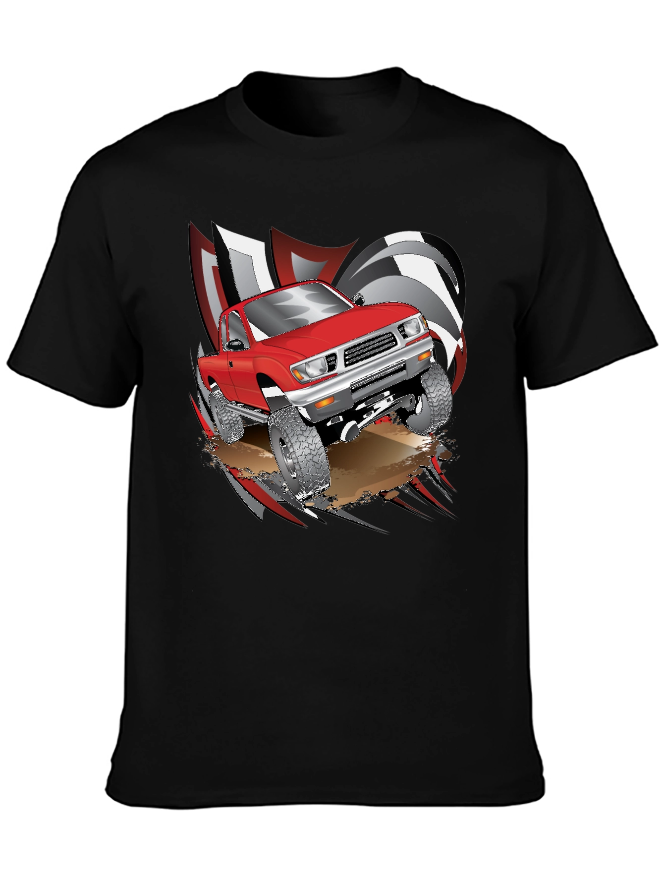 Red Truck Graphic T-Shirt - Off Road Design