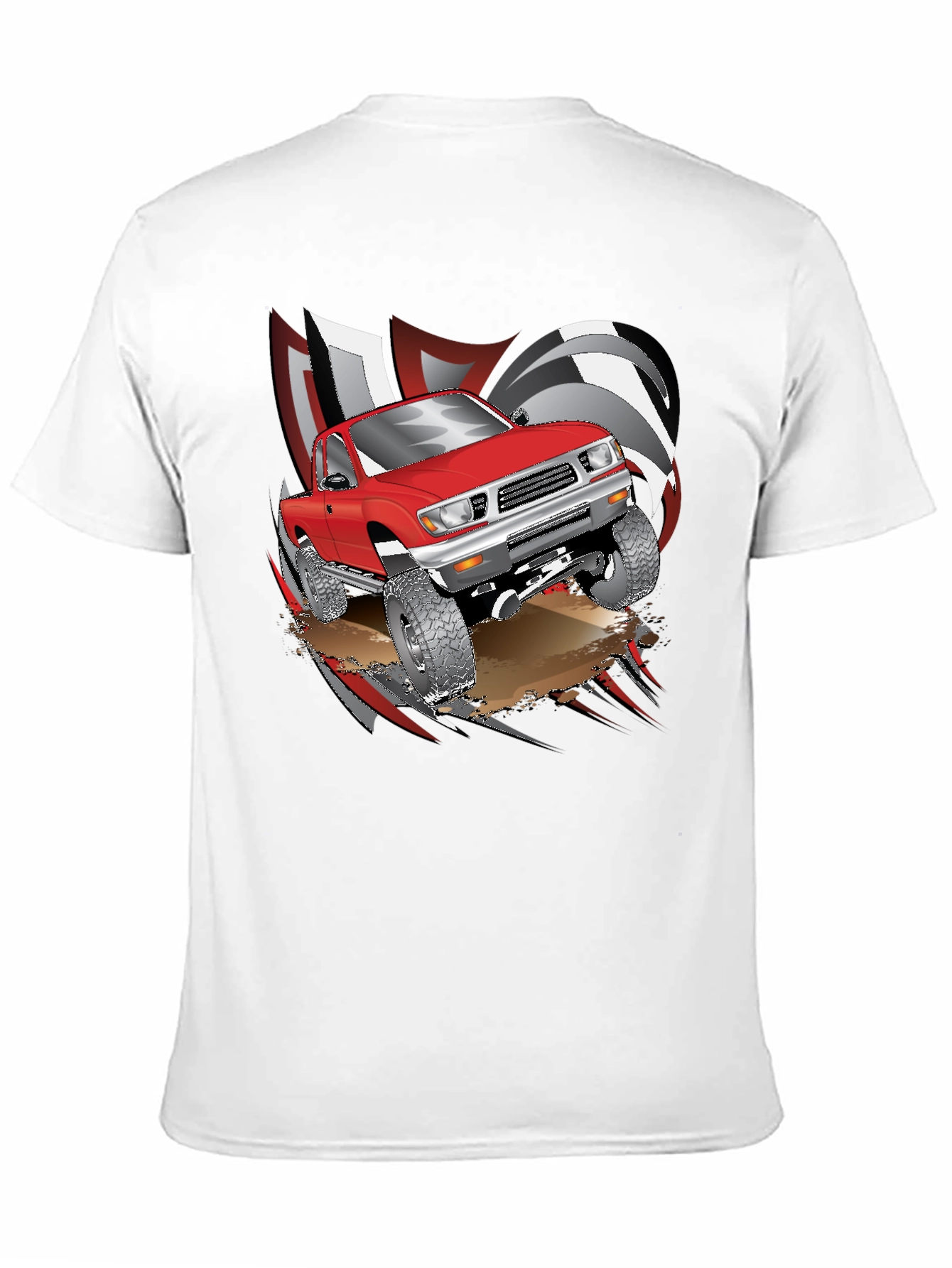 Red Truck Graphic T-Shirt - Off Road Design