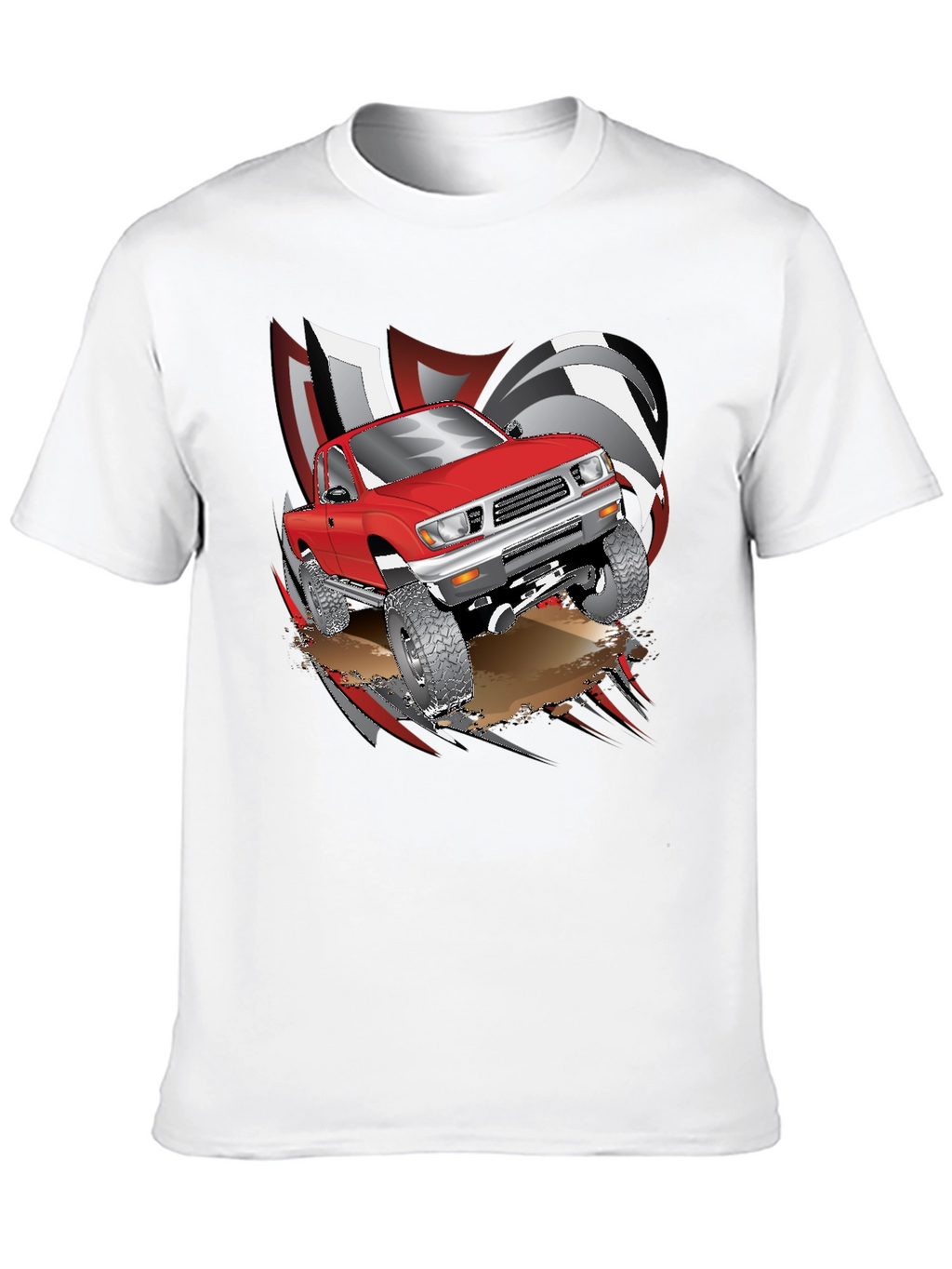 Red Truck Graphic T-Shirt - Off Road Design