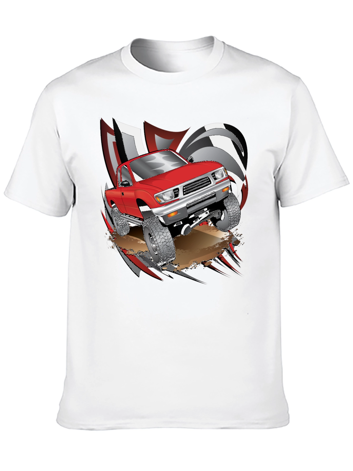 Red Truck Graphic T-Shirt - Off Road Design
