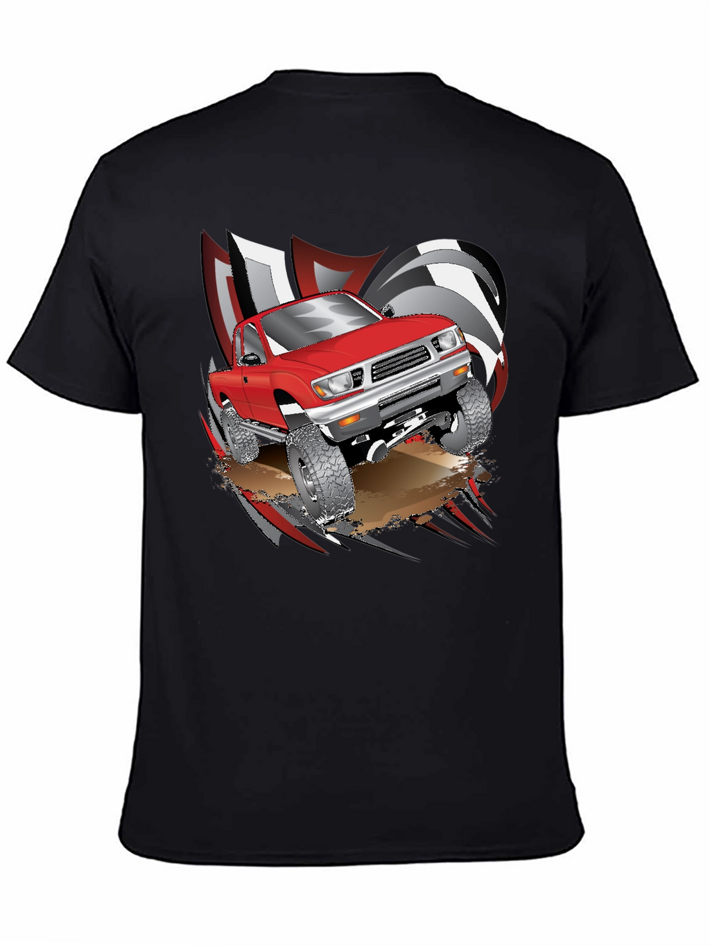 Red Truck Graphic T-Shirt - Off Road Design