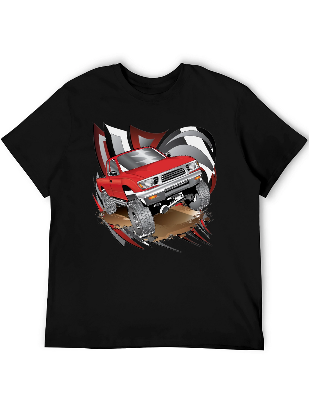 Red Truck Graphic T-Shirt - Off Road Design