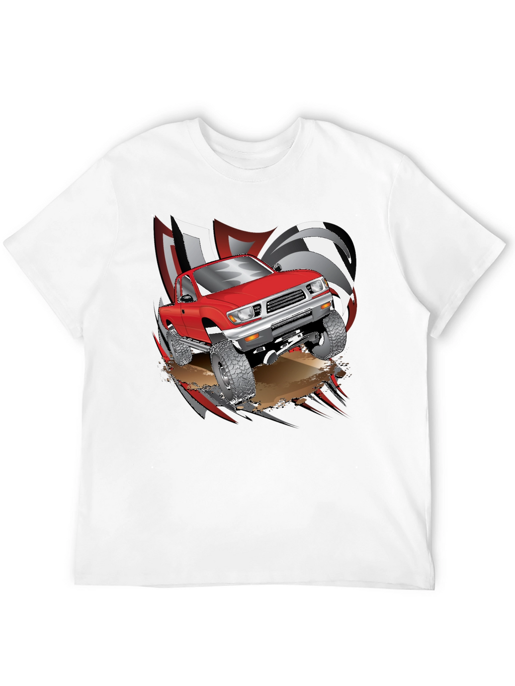 Red Truck Graphic T-Shirt - Off Road Design