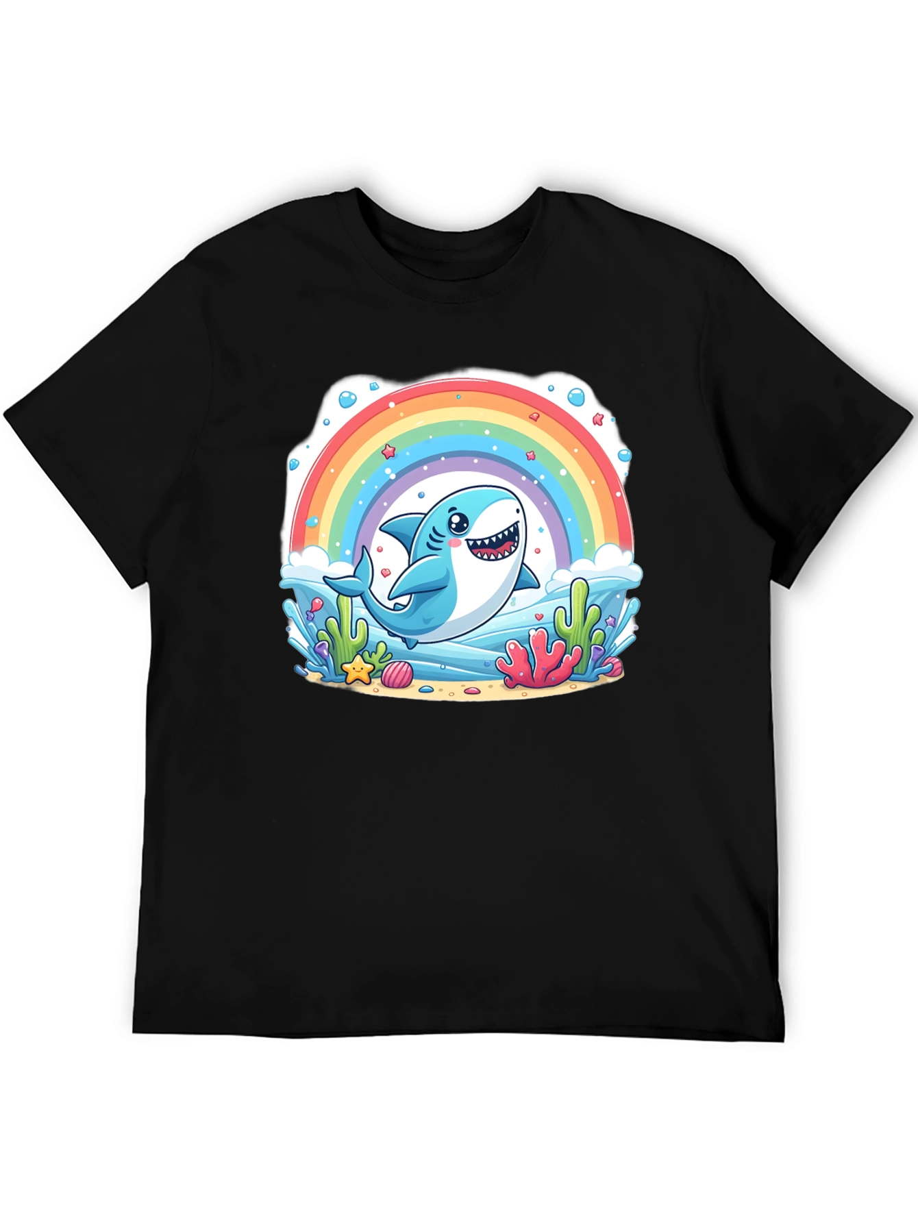 Rainbow Shark Graphic Tee - Unisex T-Shirt
