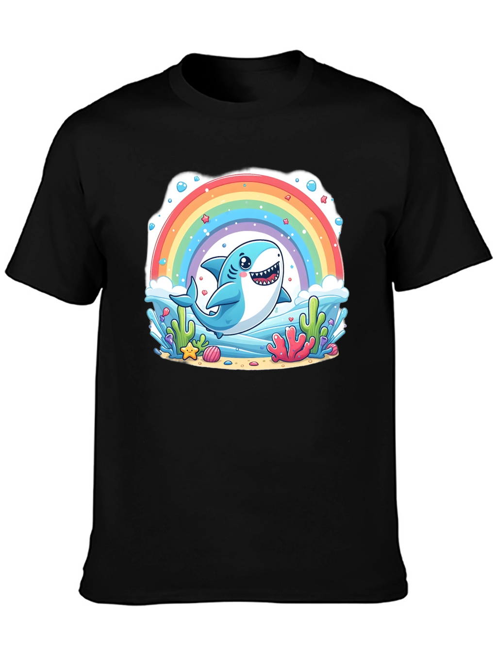 Rainbow Shark Graphic Tee - Unisex T-Shirt