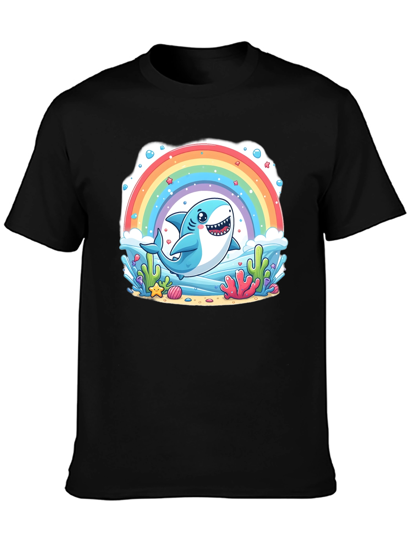 Rainbow Shark Graphic Tee - Unisex T-Shirt