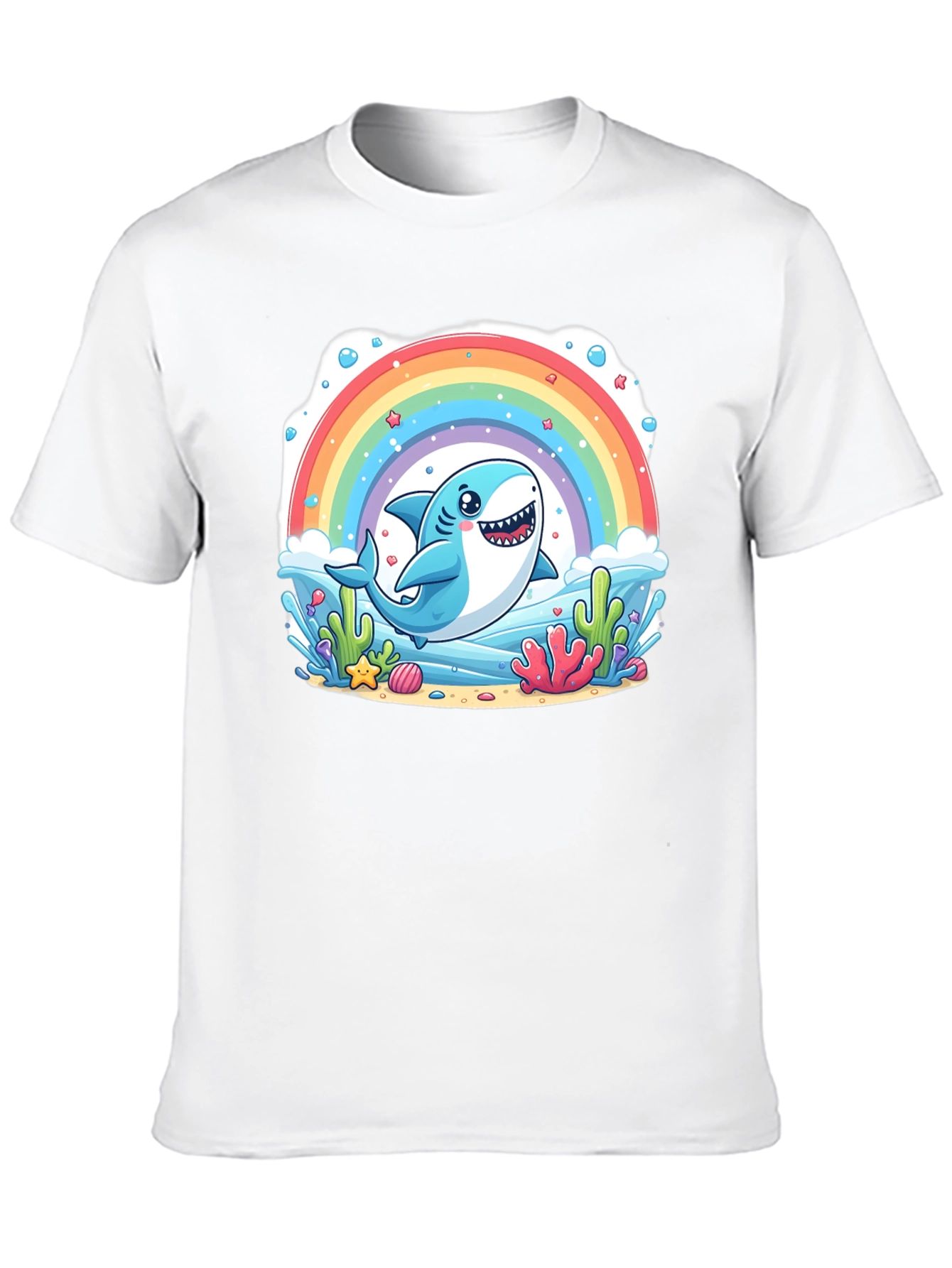Rainbow Shark Graphic Tee - Unisex T-Shirt