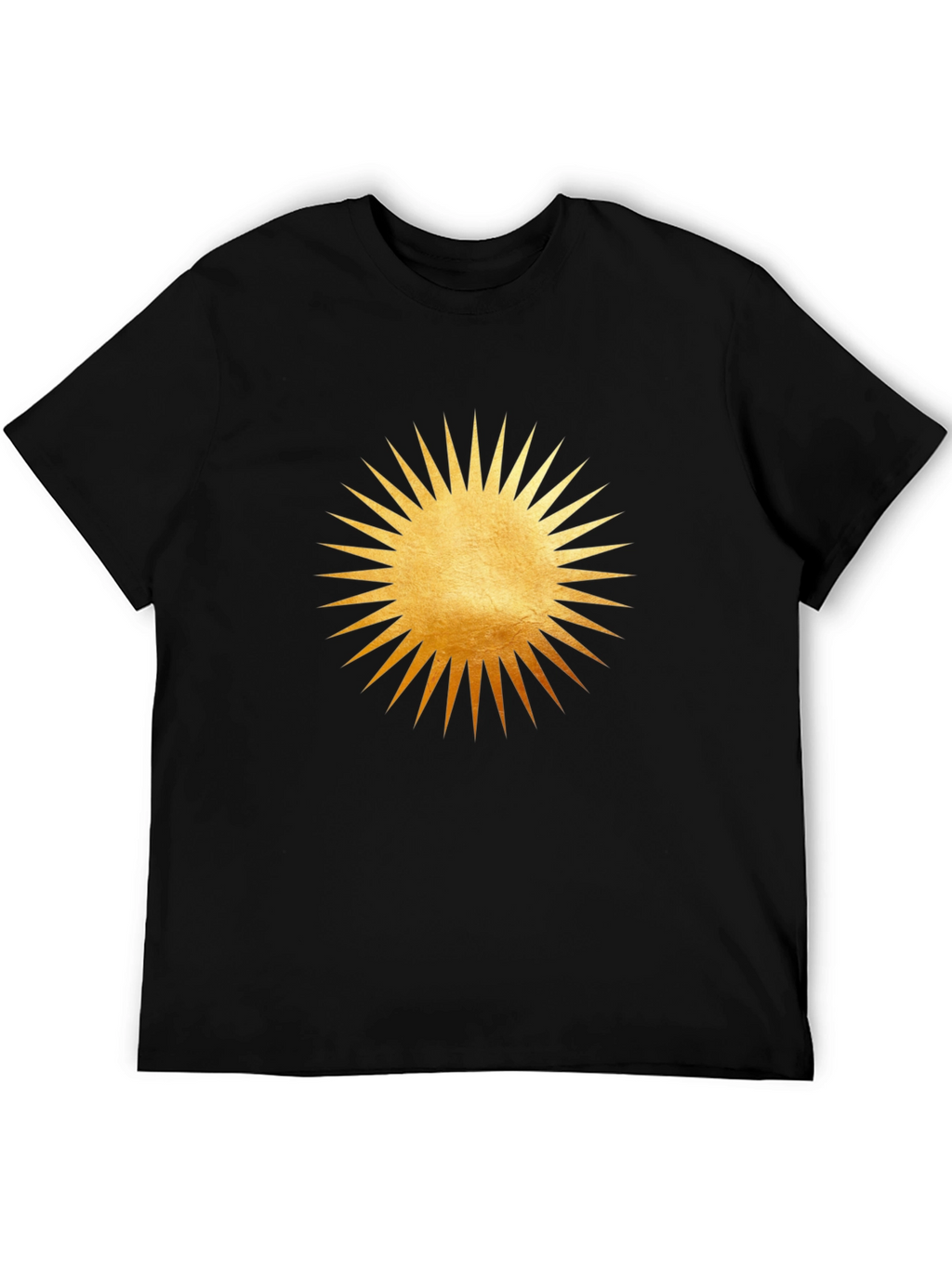 Radiant Sun Graphic Tee - Black Cotton Comfort