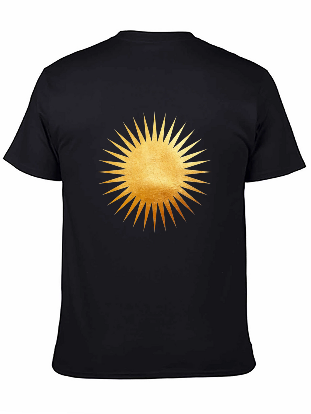 Radiant Sun Graphic Tee - Black Cotton Comfort