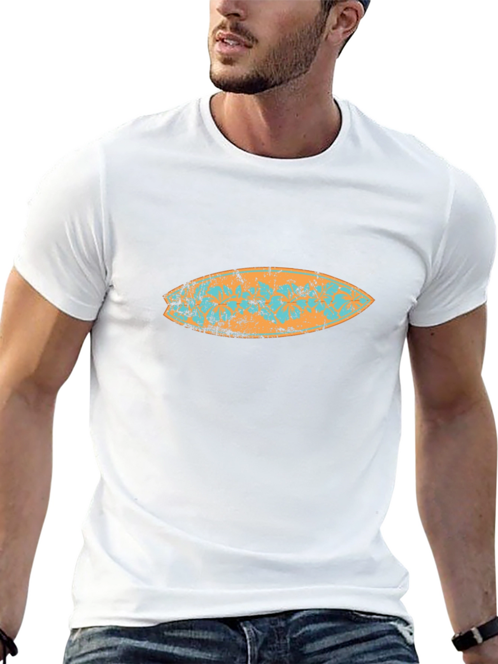 Surfboard Graphic Tee - Black
