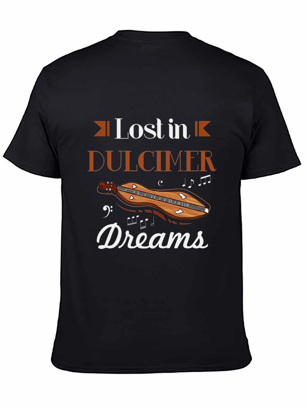 Lost in Dulcimer Dreams Black T-Shirt