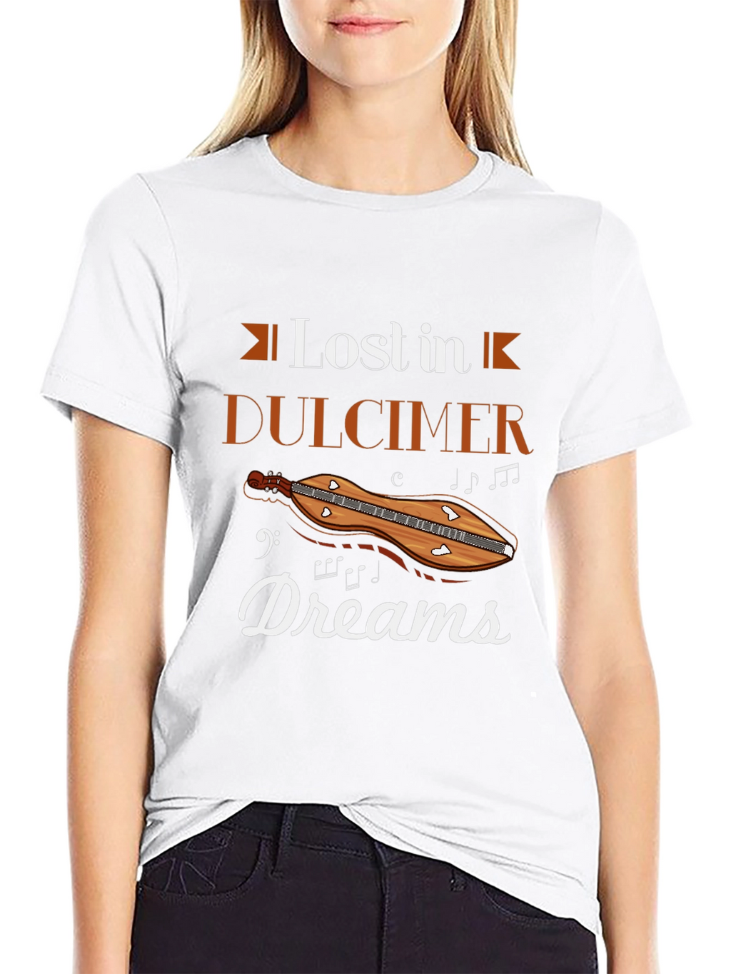 Lost in Dulcimer Dreams Black T-Shirt