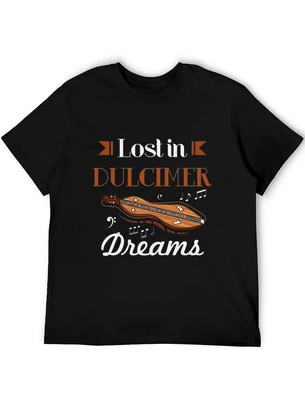 Lost in Dulcimer Dreams Black T-Shirt