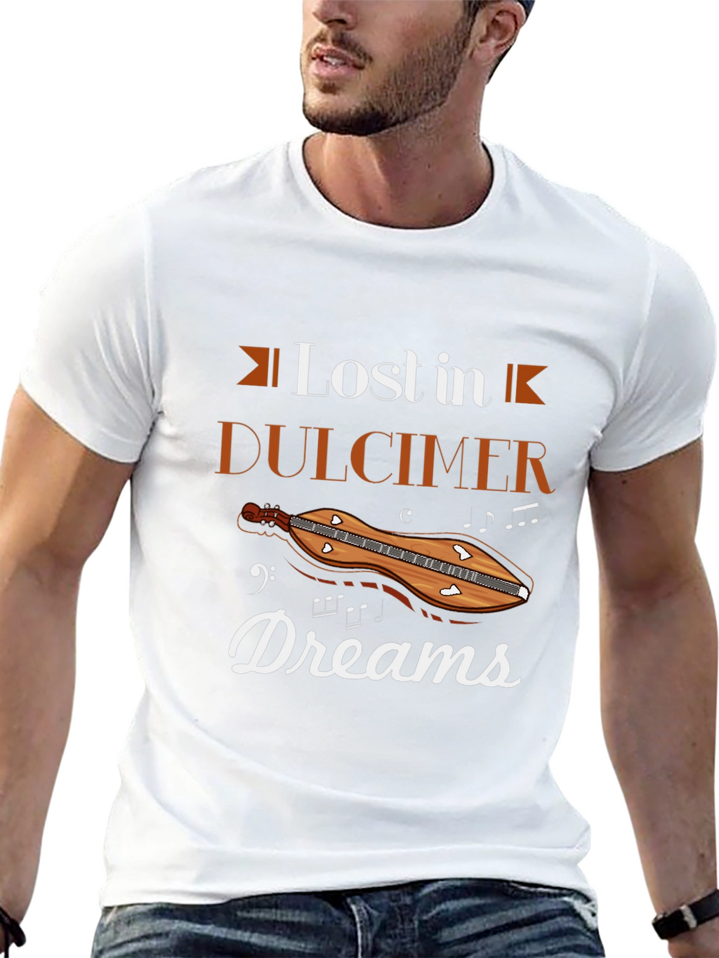 Lost in Dulcimer Dreams Black T-Shirt