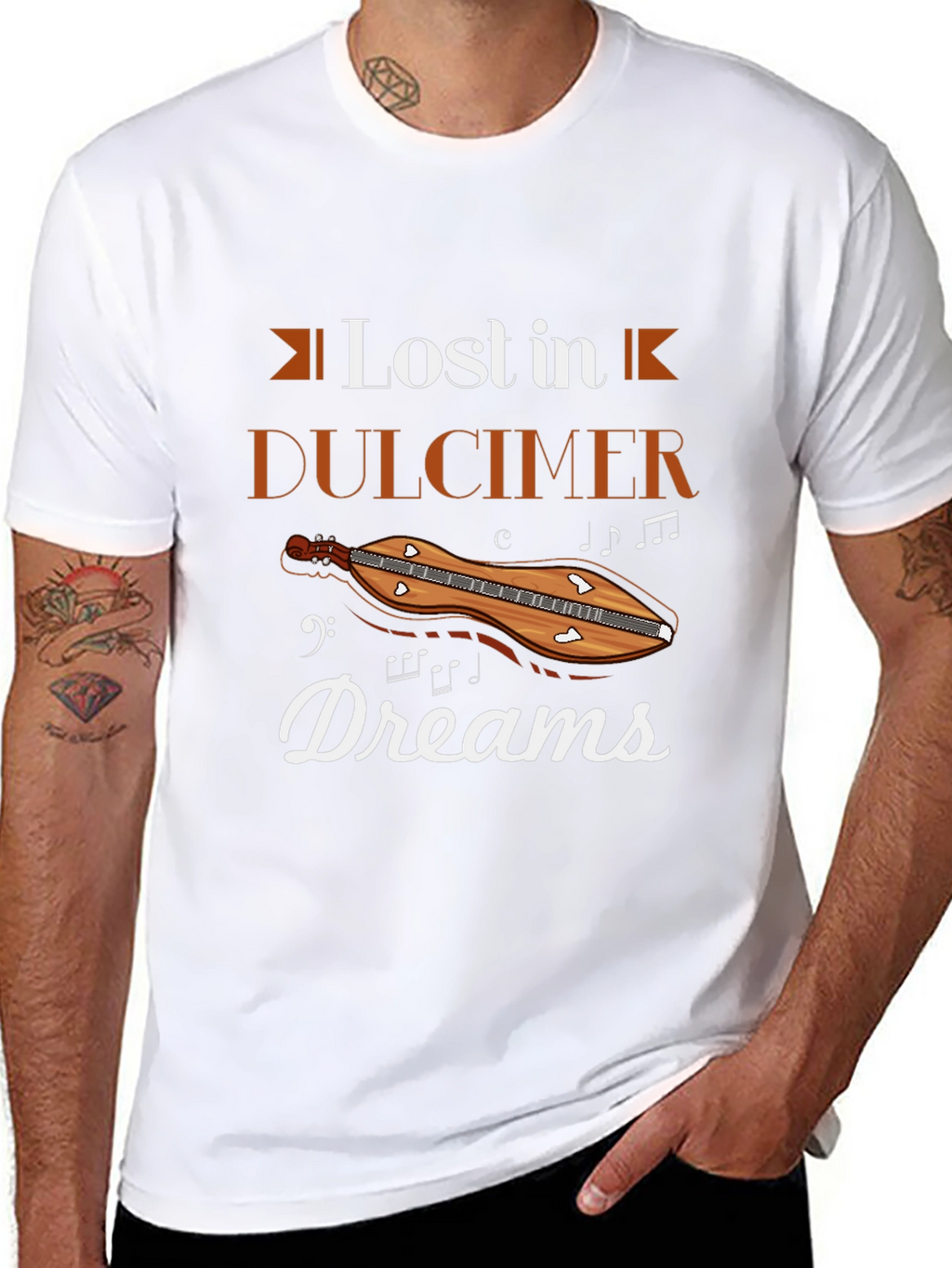 Lost in Dulcimer Dreams Black T-Shirt