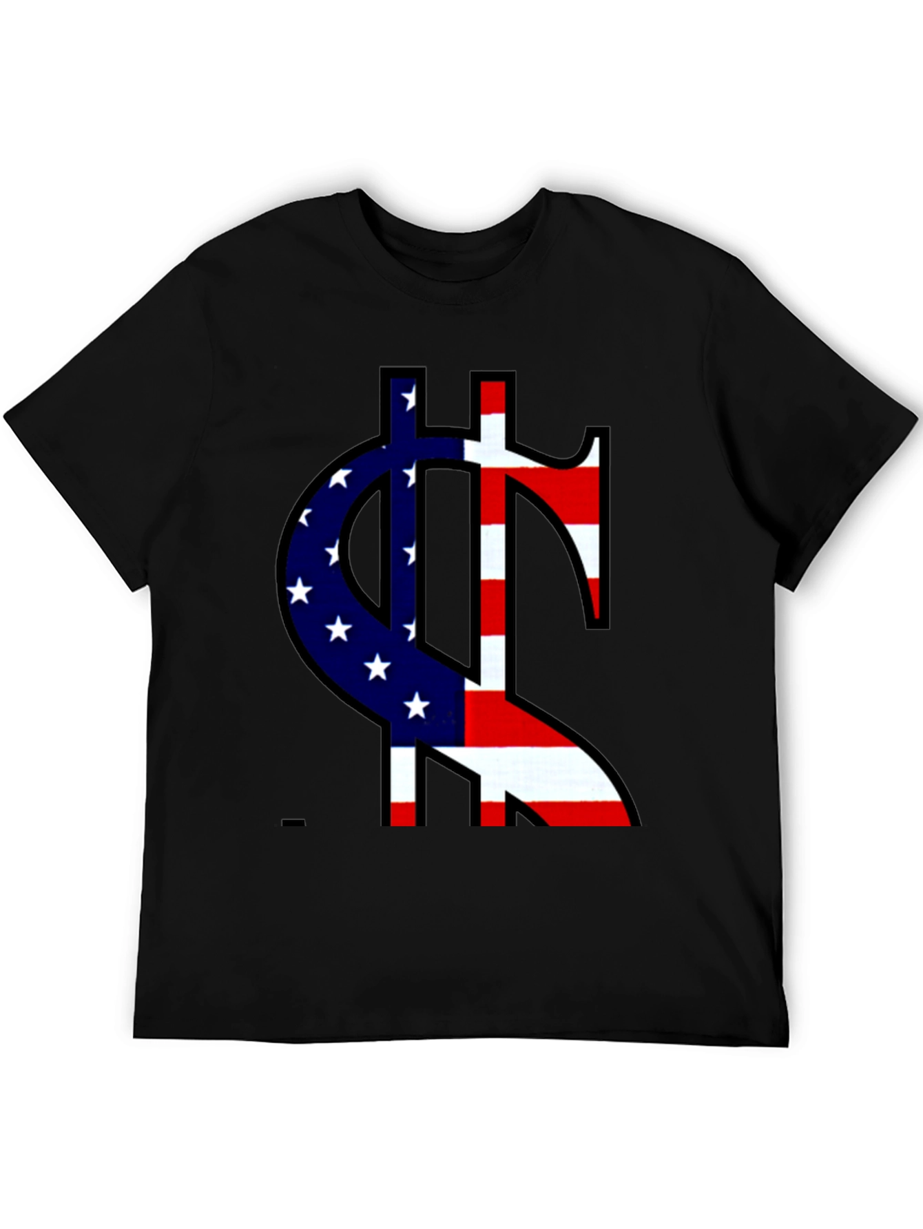 American Flag Dollar Sign Graphic Tee