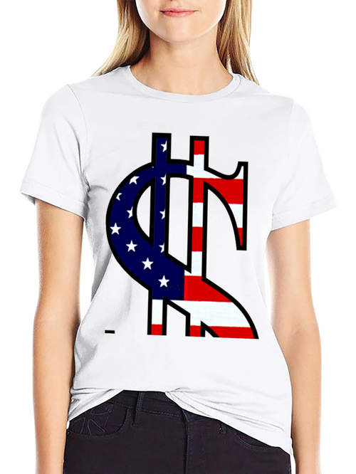 American Flag Dollar Sign Graphic Tee