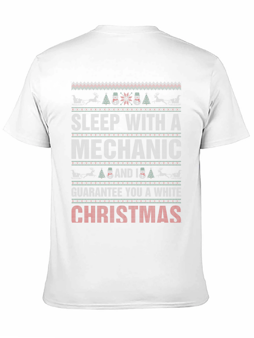 Funny Mechanic Ugly Christmas Sweater T-Shirt