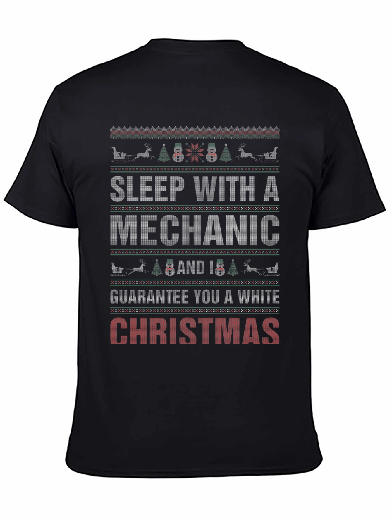 Funny Mechanic Ugly Christmas Sweater T-Shirt