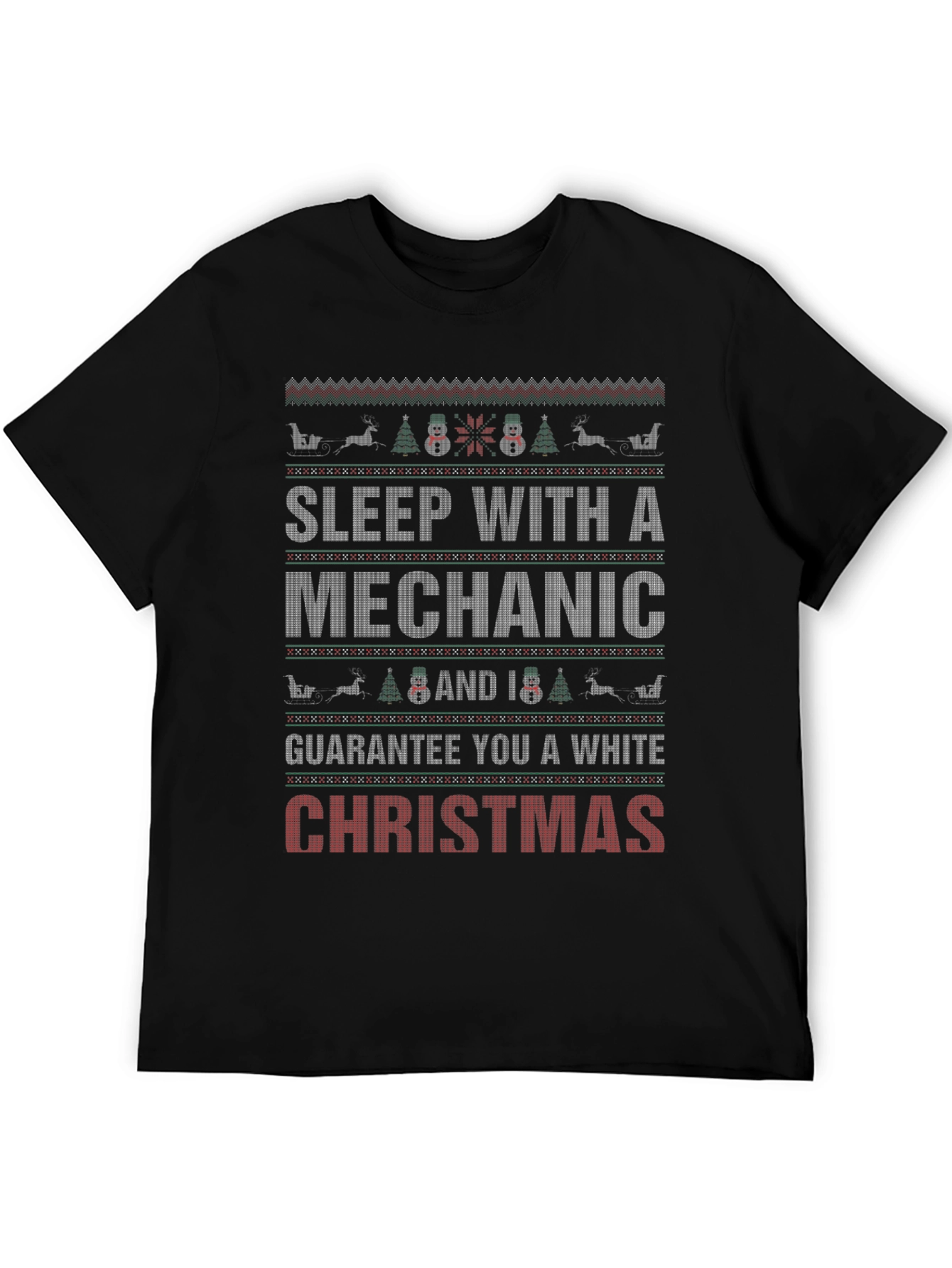 Funny Mechanic Ugly Christmas Sweater T-Shirt