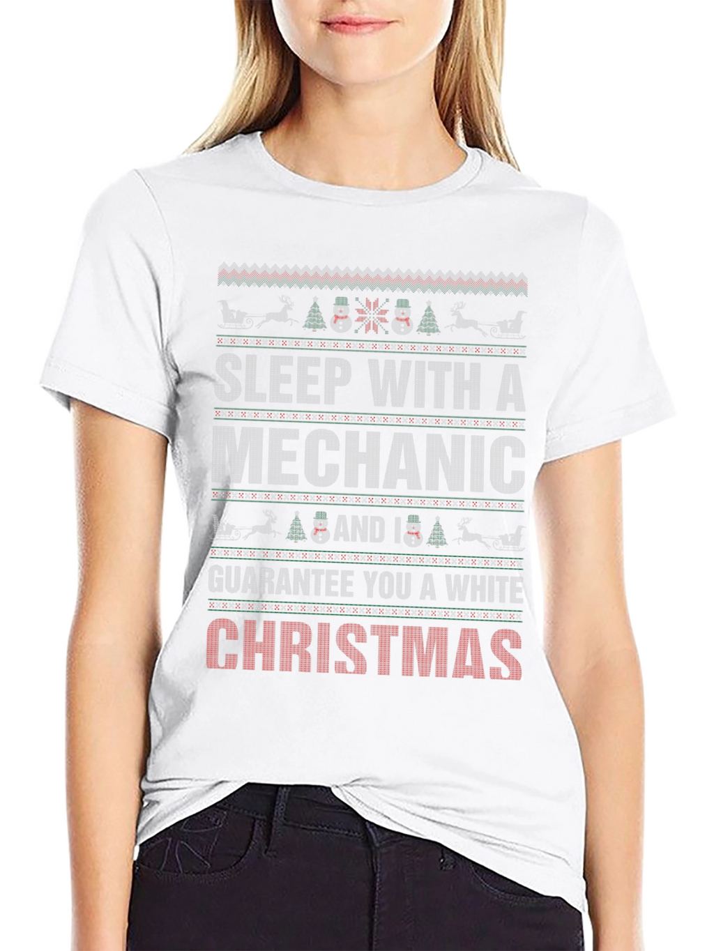 Funny Mechanic Ugly Christmas Sweater T-Shirt